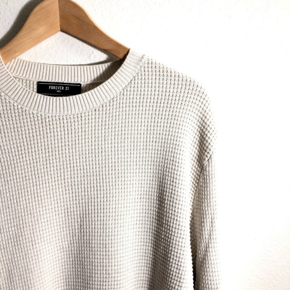 Cream Mens Knit Sweater